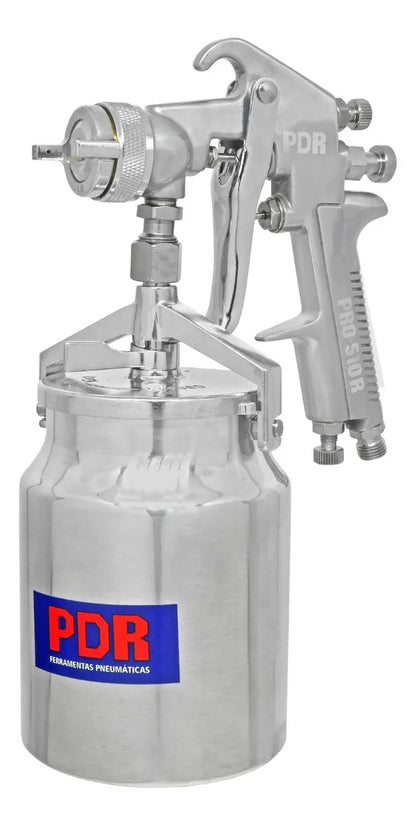 Pistola De Pintura Sucção 1,6mm Com Regulador Pro-510r Ldr2