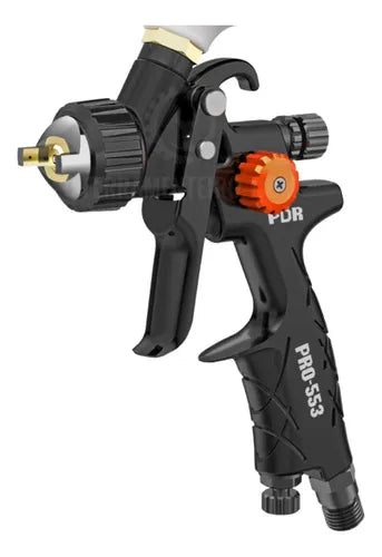 Pistola De Pintura Hvlp Bico 1.2mm Copo Branco Pro-553b Pdr