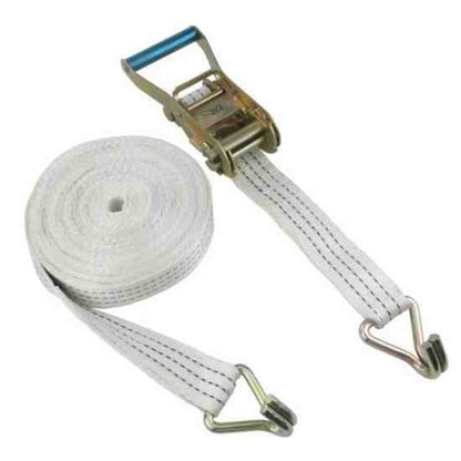 Cinta de Amarração com Catraca Gancho J 5 Ton 9 m Branca RCA-603 Robustec