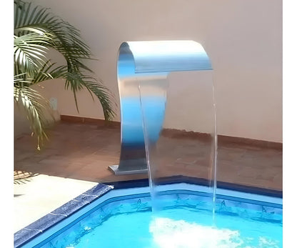 Cascata Para Piscina 80X40CM Aço Inox Naja Baby Bortonio