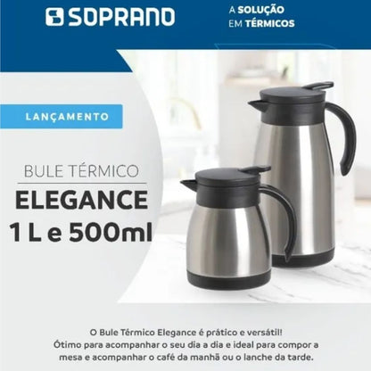 Bule Térmico Branco 500 ml Elegance Soprano