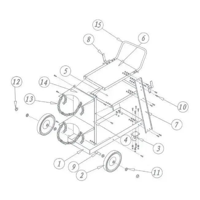 Carrinho Para Inversor De Solda CAR-1000  Columbia - Tork