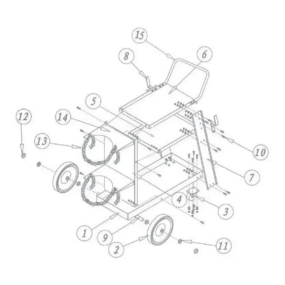 Carrinho Para Inversor De Solda CAR-1000  Columbia - Tork
