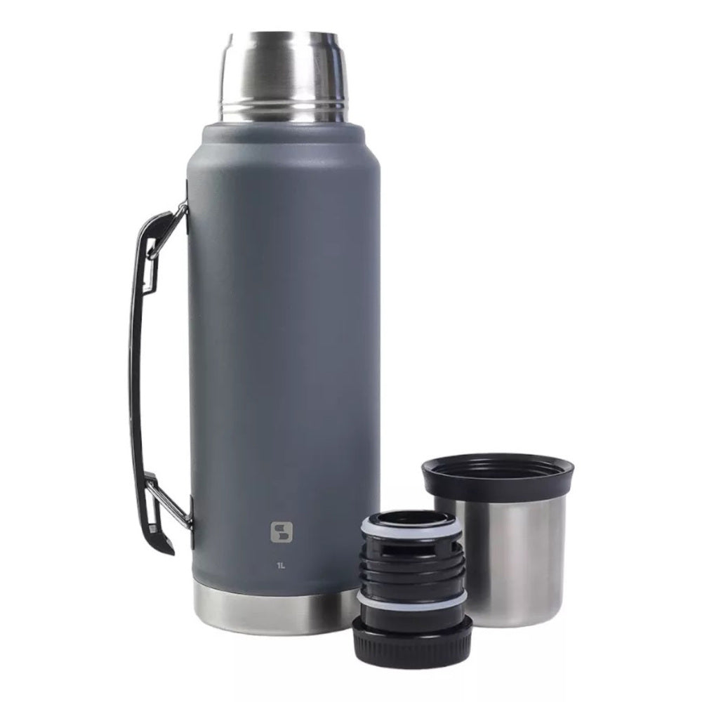 Garrafa Térmica Everest 1Litro Soprano Cinza