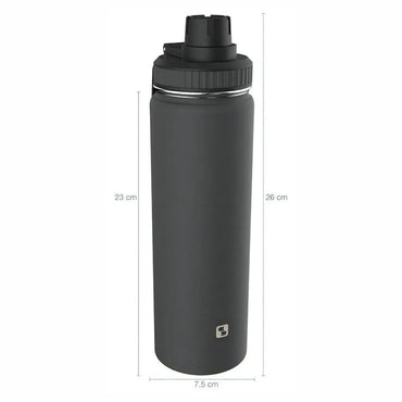 Garrafa Térmica de Inox 650 ml Cinza Everest Soprano