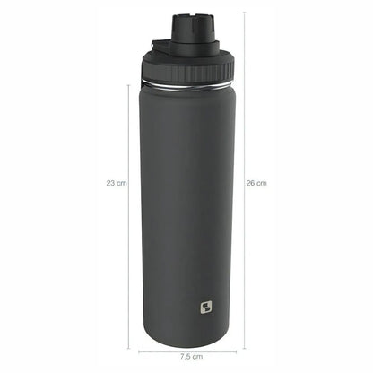 Garrafa Térmica de Inox 650 ml Cinza Everest Soprano