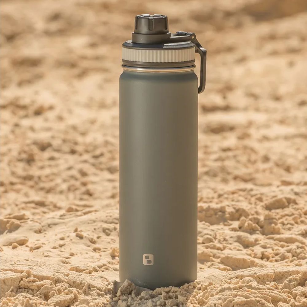 Garrafa Térmica de Inox 650 ml Cinza Everest Soprano