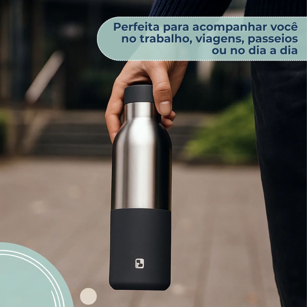 Garrafa Térmica de Inox 450 ml Urbana Soprano