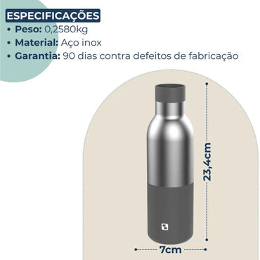 Garrafa Térmica de Inox 450 ml Urbana Soprano
