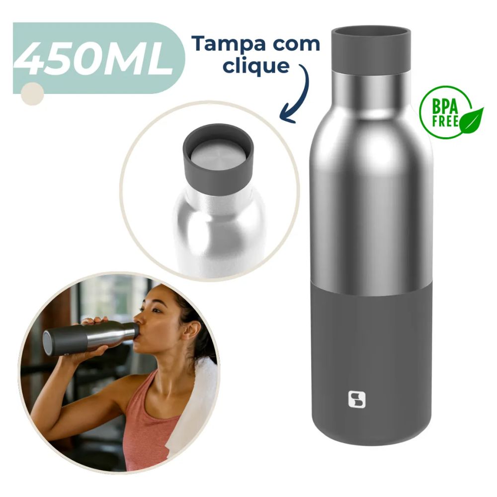 Garrafa Térmica de Inox 450 ml Urbana Soprano