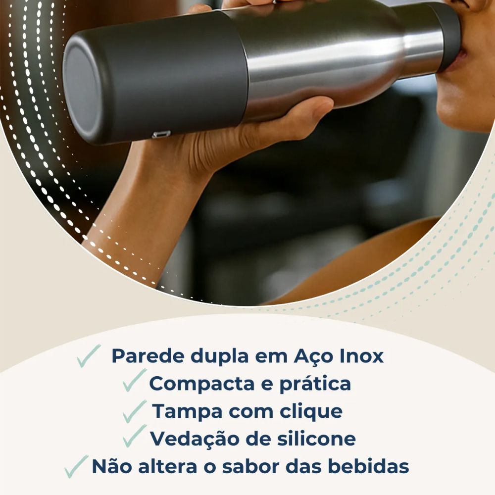 Garrafa Térmica de Inox 450 ml Urbana Soprano