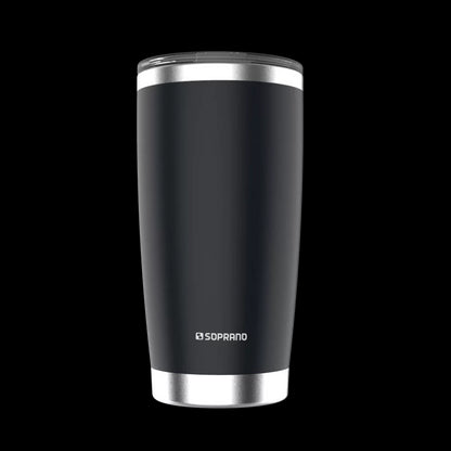 Copo Térmico de Inox com Tampa 500 ml Preto Everest Soprano