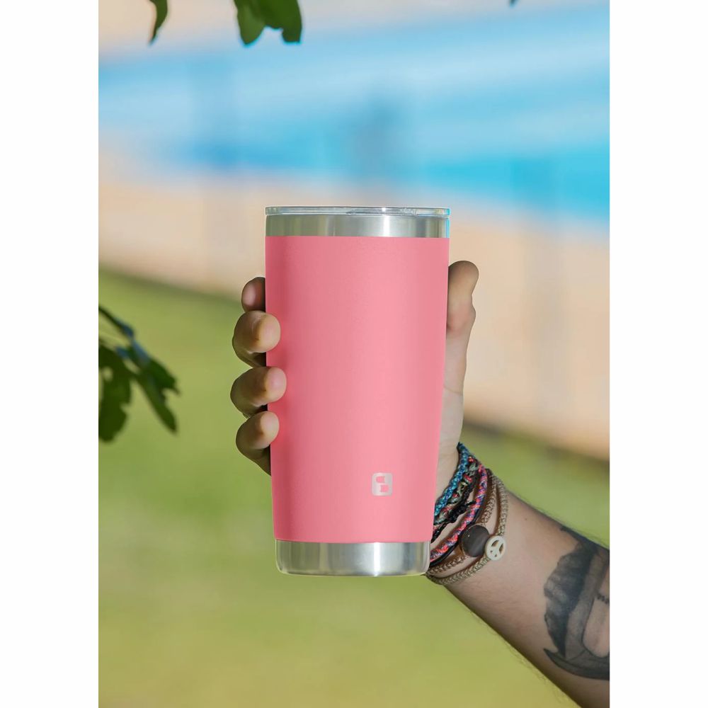 Copo Térmico de Inox com Tampa 500 ml Rosa Everest Soprano
