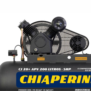 Compressor De Ar 20 Pcm 200l Chiaperini Cj 20+ Apv 200l Mono