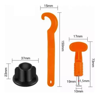 Nivelador Espaçador Reutilizável Piso Titanium Platina 50 Un