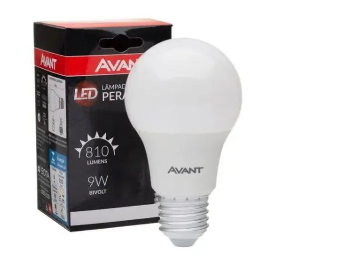 Kit 6 Lâmpadas Pera Avant Led 6500k 9w Bivolt Caixa 6 Unidades