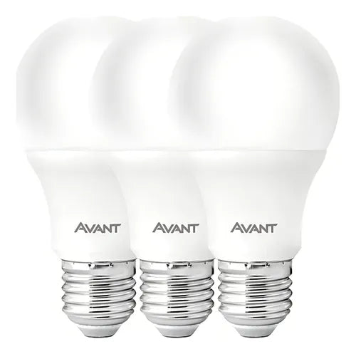 Kit 03 Lâmpadas Led 7w Branco frio E27 Pera Bivolt