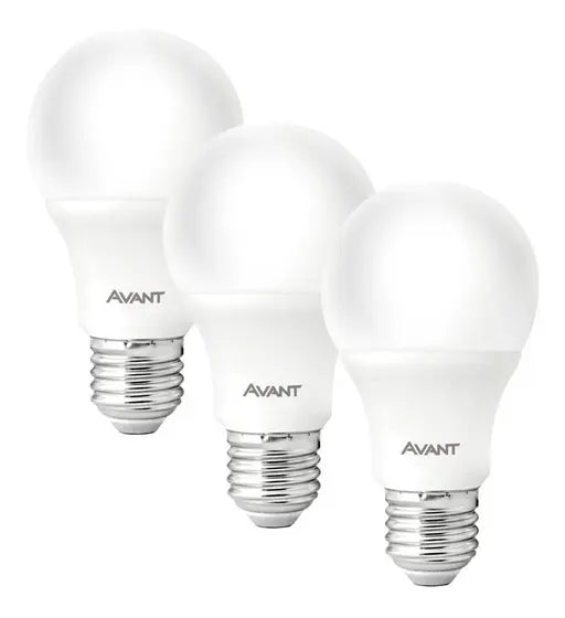 KIT 3 Lâmpadas LED BULBO 15W BIVOLT 6500K Branco Frio Avant