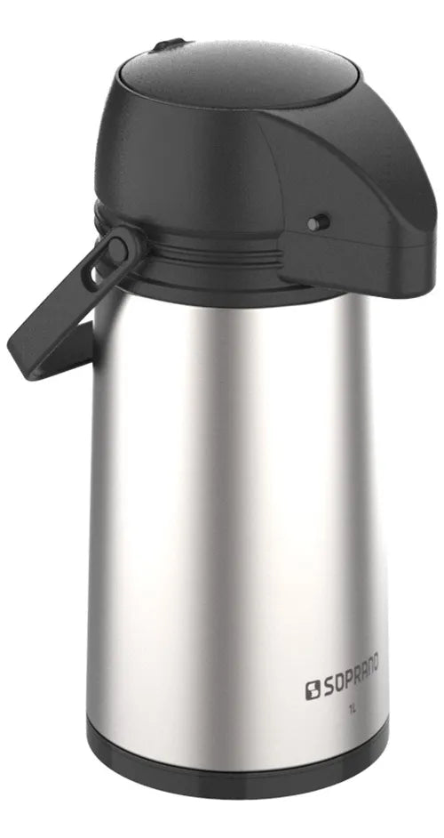 Garrafa Termica Single 1l Inox/Preto Soprano