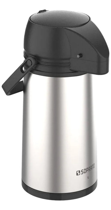 Garrafa Termica Single 1l Inox/Preto Soprano