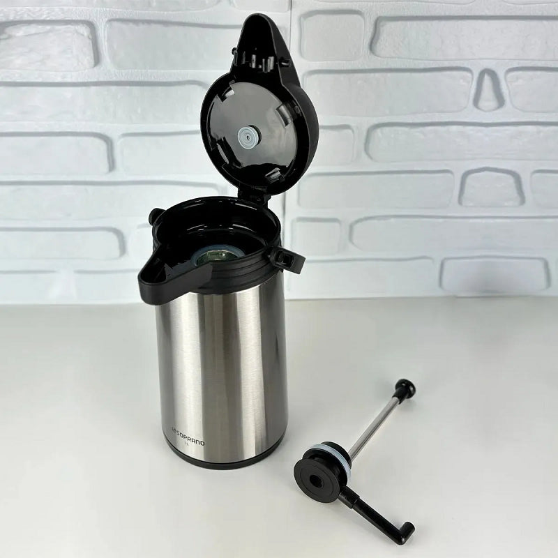 Garrafa Termica Single 1l Inox/Preto Soprano
