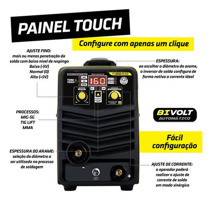 MAQUINA SOLDA 3 EM 1 160A 1/5 KGS IMETS-8160/5K-BV TORK