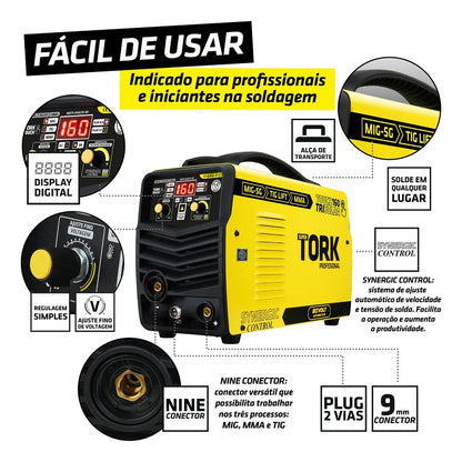 MAQUINA SOLDA 3 EM 1 160A 1/5 KGS IMETS-8160/5K-BV TORK