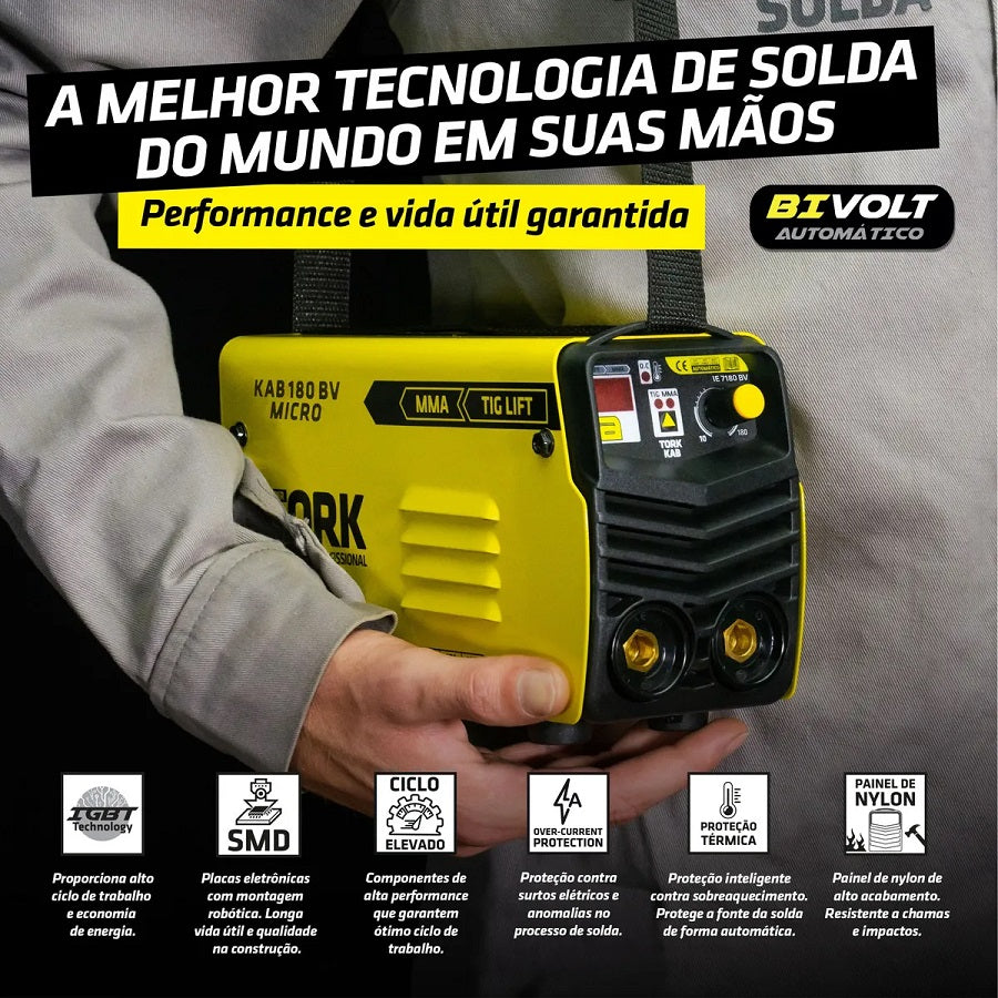 Inversora de Solda CIM-7180-BV - 180A KAB180 - Bivolt - Tork