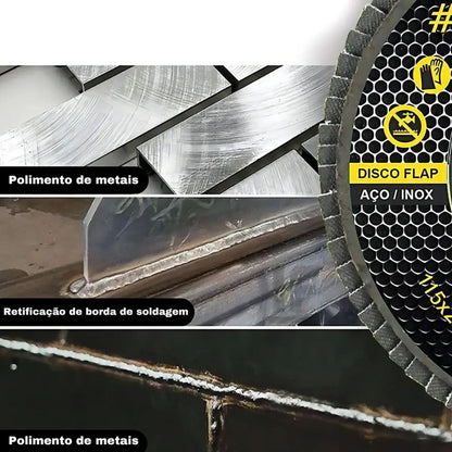 Kit 10 Discos Flap Titanium 4.1/2 X 80