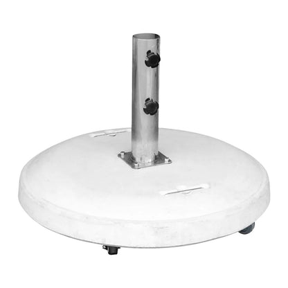 Base Para Ombrellone Redonda Concreto Rodas 50kg Branca Bel