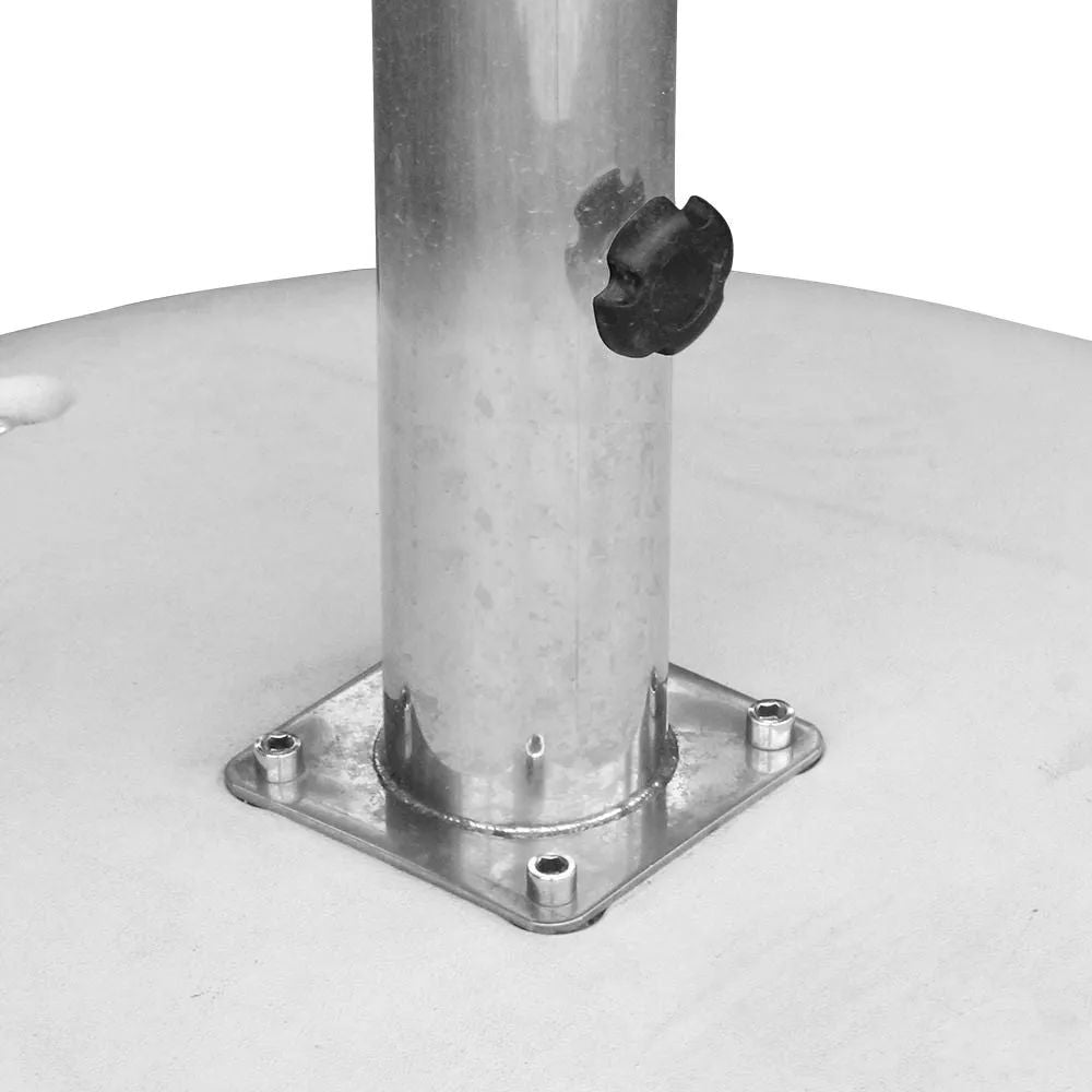 Base Para Ombrellone Redonda Concreto Rodas 50kg Branca Bel