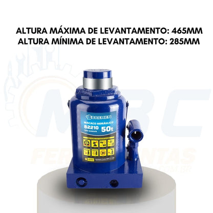 Macaco Hidráulico 50 TON Mod Garrafa C/ Válvula 82210 Bremen