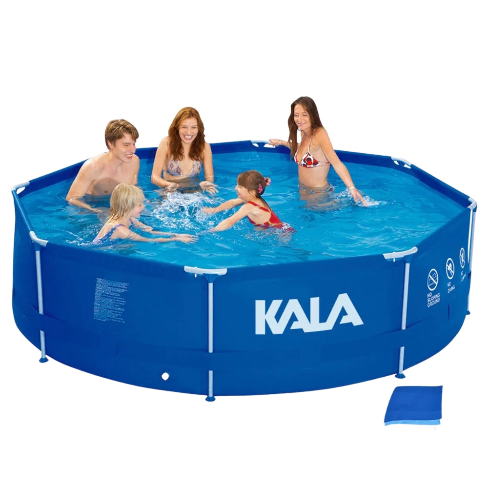 Piscina Estruturada 5200L Redonda Kala com Kit Reparo Azul