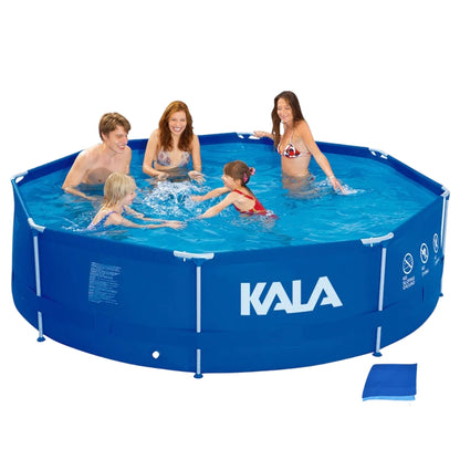 Piscina Estruturada 5200L Redonda Kala com Kit Reparo Azul
