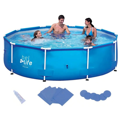 Piscina Estruturada 5200L Redonda Kala com Kit Reparo Azul