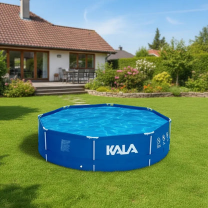 Piscina Estruturada 5200L Redonda Kala com Kit Reparo Azul
