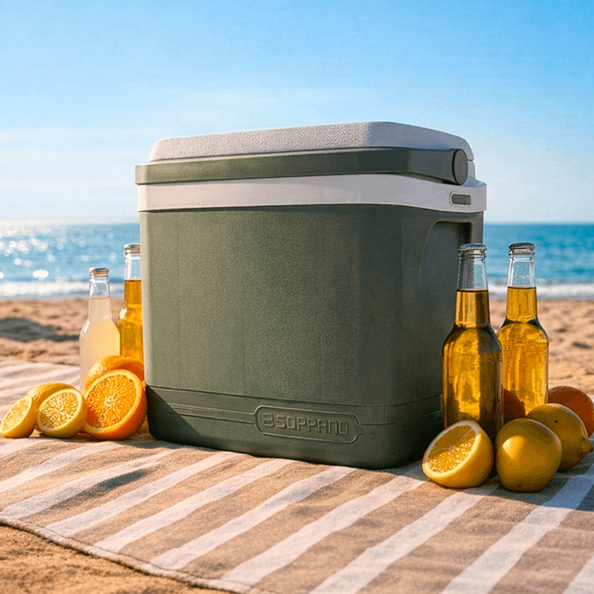 Caixa Térmica 32 Litros Verde Figo Soprano Camping Praia