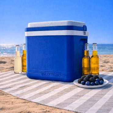 Caixa Térmica 32 Litros Azul Tropical Soprano Camping Praia