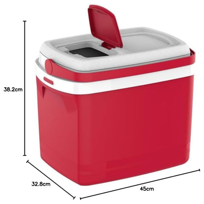 Caixa Térmica 32 Litros Vermelho Soprano Camping Praia