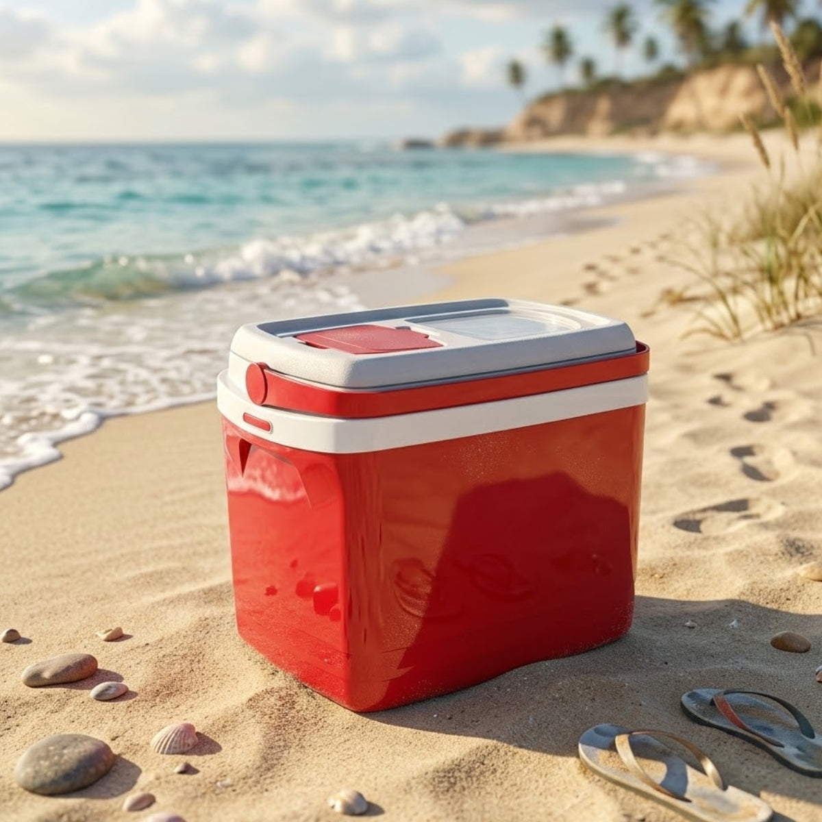 Caixa Térmica 32 Litros Vermelho Soprano Camping Praia