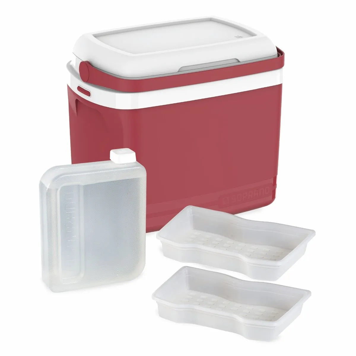 Caixa Térmica com Acessórios 32 Litros Vermelho Tropical Soprano