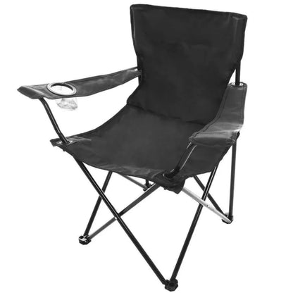 Cadeira Dobrável Portátil 120kg Camping Praia Preta Kala