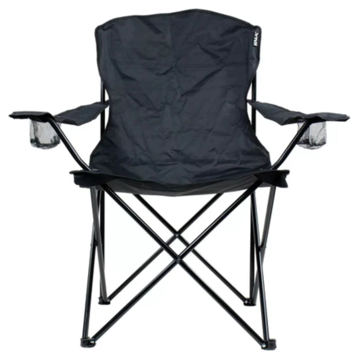 Cadeira Dobrável Portátil 120kg Camping Praia Preta Kala