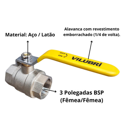 Registro De Esfera Semiplena 3 Bsp PN 25 1899 Vilubri