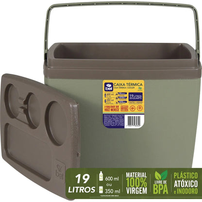 Caixa Térmica Cooler Bebidas 19 Litros Araguaia 071925 Bel