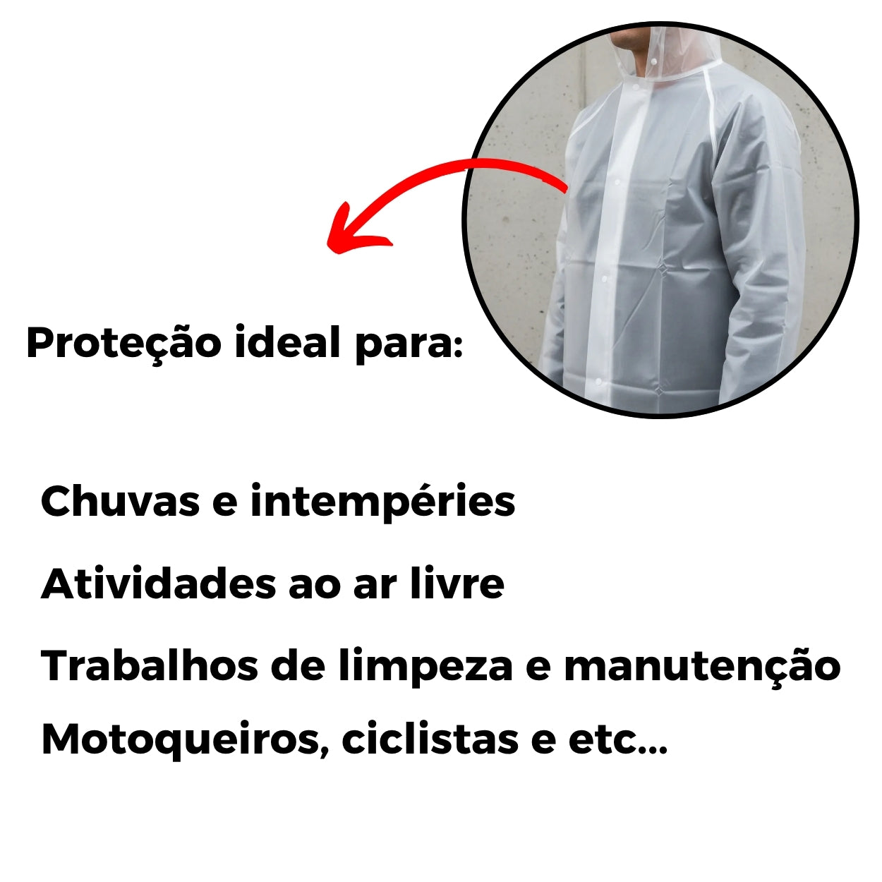 Capa Chuva Transparente Impermeável Pvc Laminado EXG