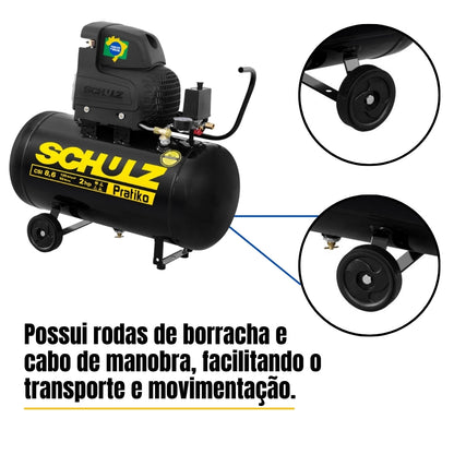 Motocompressor Pratiko CSI 8,6 50 Litros 2HP 220V Schulz